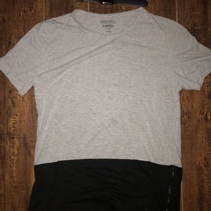 Half & Half Zipper Shirt